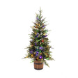 Celebrations 4 ft. Full LED 150 ct Maclura Pine Sparkle w/Barrel Stand Christmas Tree