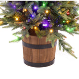 Celebrations 4 ft. Full LED 150 ct Maclura Pine Sparkle w/Barrel Stand Christmas Tree
