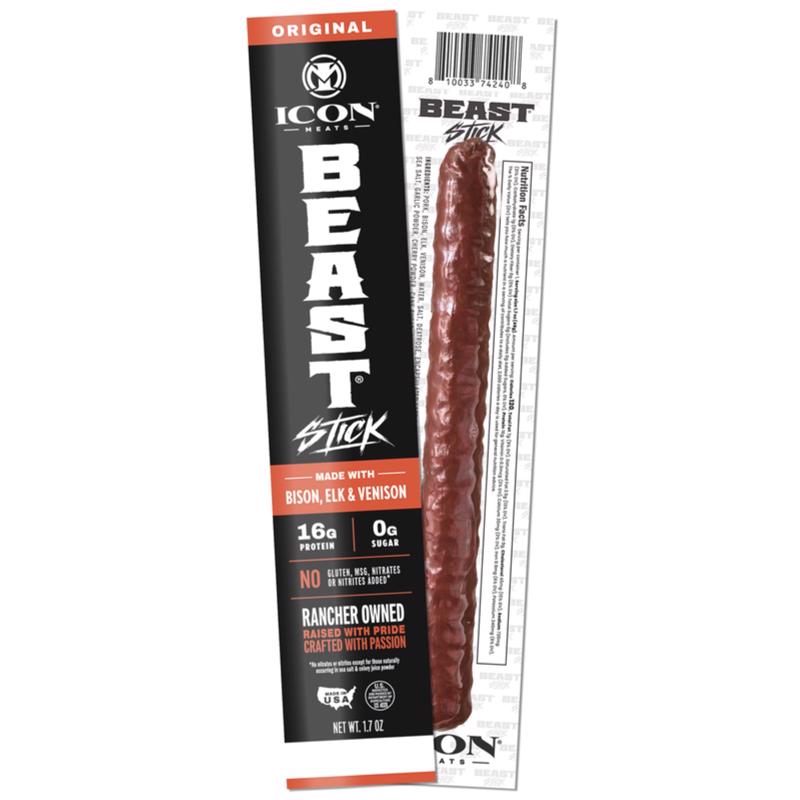 Icon Meats Beast Bison, Elk & Venison Original Sticks 1.7 oz Pouch