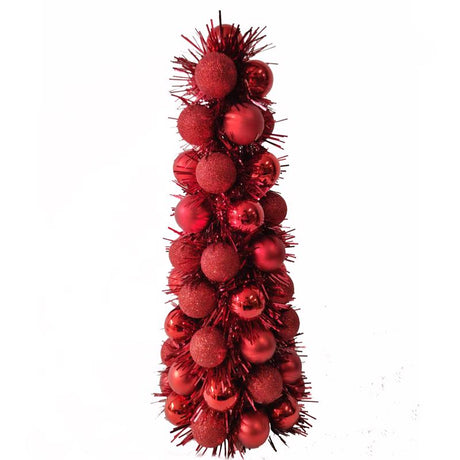 Youngcraft Red Glitterball Cone Table Decor