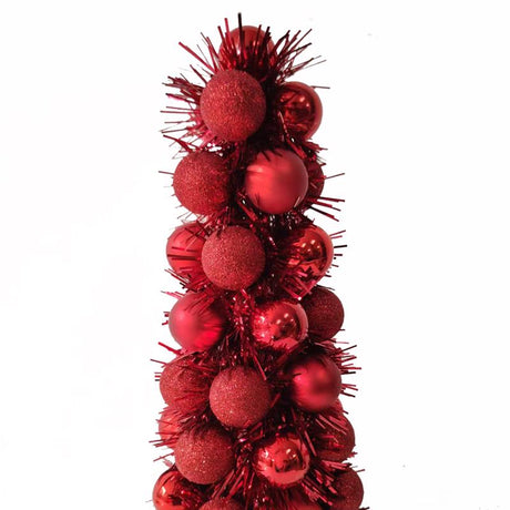 Youngcraft Red Glitterball Cone Table Decor