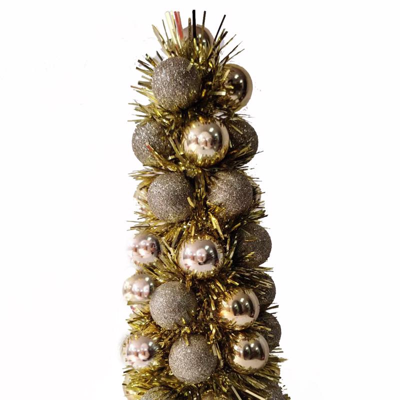 Youngcraft Gold Glitterball Cone Table Decor