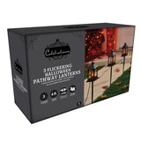 Celebrations Orange 3 ct Incandescent Prelit Lantern Pathway Decor
