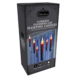 Celebrations Orange 6 ct 7 in. LED Iridescent Candles with Red Dripping Blood Candle