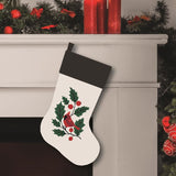 Celebrations Cardinal Applique Christmas Stocking
