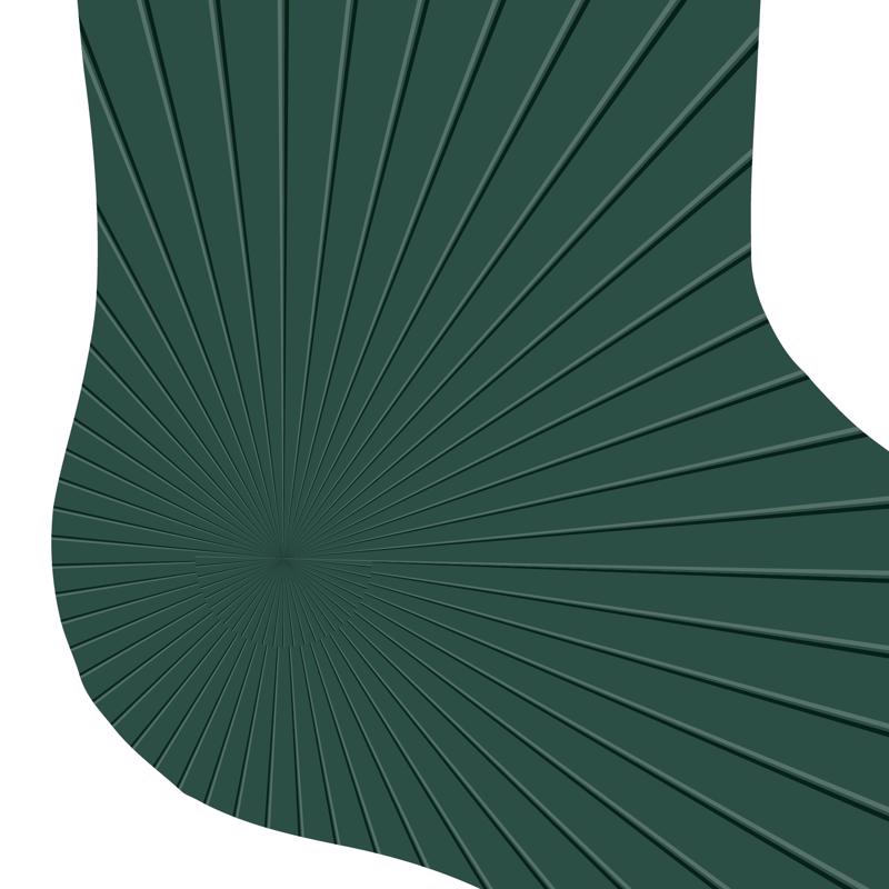 Celebrations Green Quilted Christmas Stocking