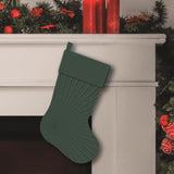 Celebrations Green Quilted Christmas Stocking