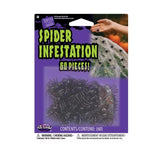 Fun World Mini Black Spiders Halloween Decor