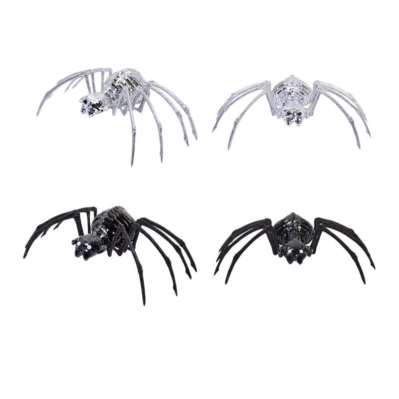 Fun World 8 in. Mirror Spiders Halloween Decor