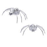 Fun World 8 in. Mirror Spiders Halloween Decor