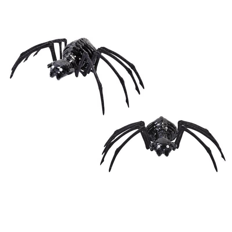 Fun World 8 in. Mirror Spiders Halloween Decor