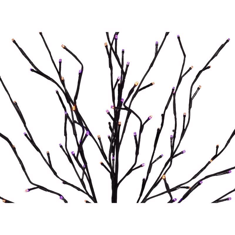 Celebrations Orange/Purple 32 in. Double Twinkle Light Burst Halloween Decor