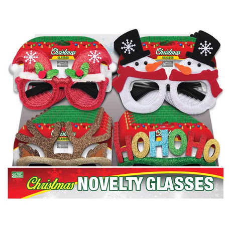 Magic Seasons Reindeer and Snowman Novelty Glasses 1 pk