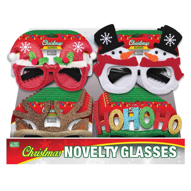 Magic Seasons Reindeer and Snowman Novelty Glasses 1 pk