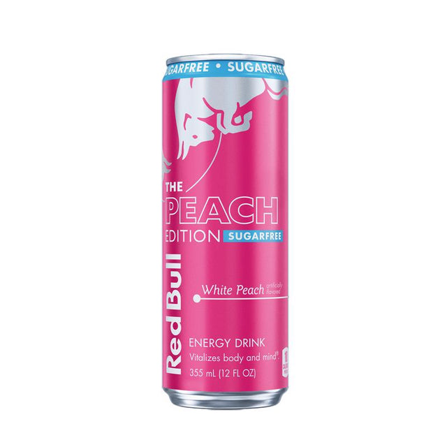 Red Bull Sugarfree White Peach Sugar Free Peach-Nectarine Energy Drink 12 oz