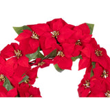 Celebrations 24 in. D Poinsettia Blooms Wreath