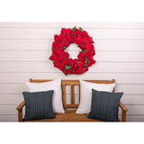 Celebrations 24 in. D Poinsettia Blooms Wreath