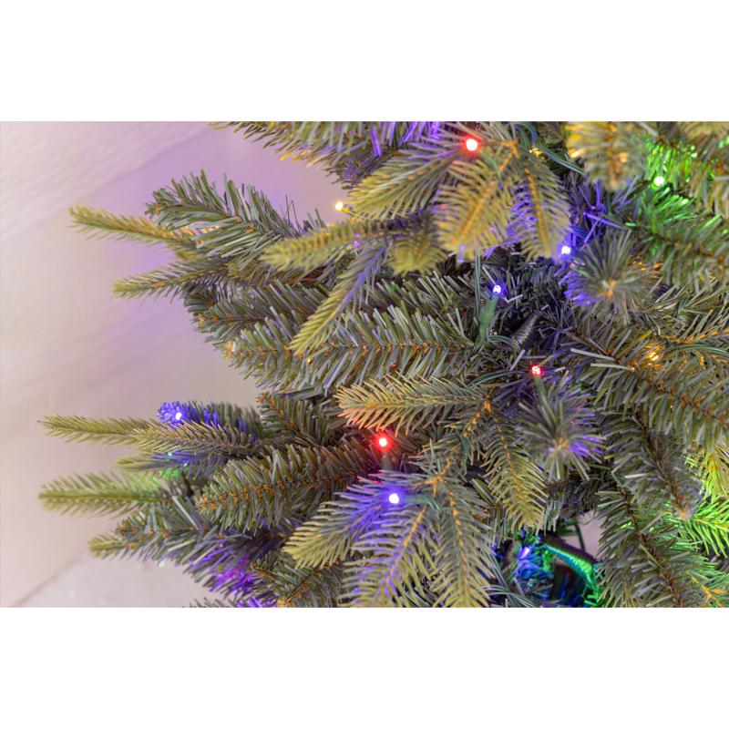 Celebrations 4 ft. Slim LED 150 ct Monterey Spruce Sparkle w/ Barrel Entrance Tree