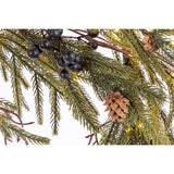 Celebrations 6 ft. L LED Warm White Rustic Norfolk With Berries and Pinecones Garland