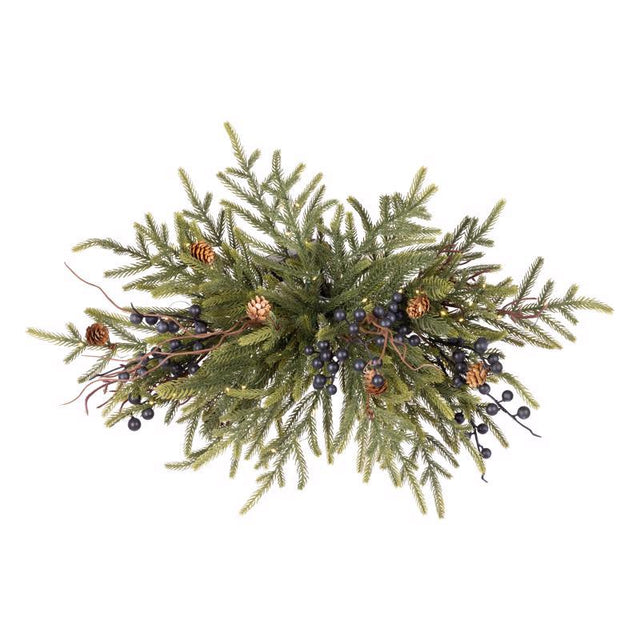 Celebrations 2 ft. L LED Warm White Rustic Norfolk Windowsill Garland