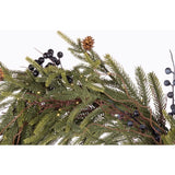 Celebrations 26 in. D LED Warm White Rustic Norfolk with Berries and Pinecones Wreath