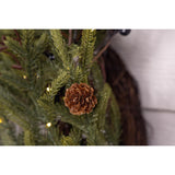 Celebrations 26 in. D LED Warm White Rustic Norfolk with Berries and Pinecones Wreath