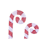 Celebrations LED Red/White Candy Canes 3 and 4 ft. Yard Decor