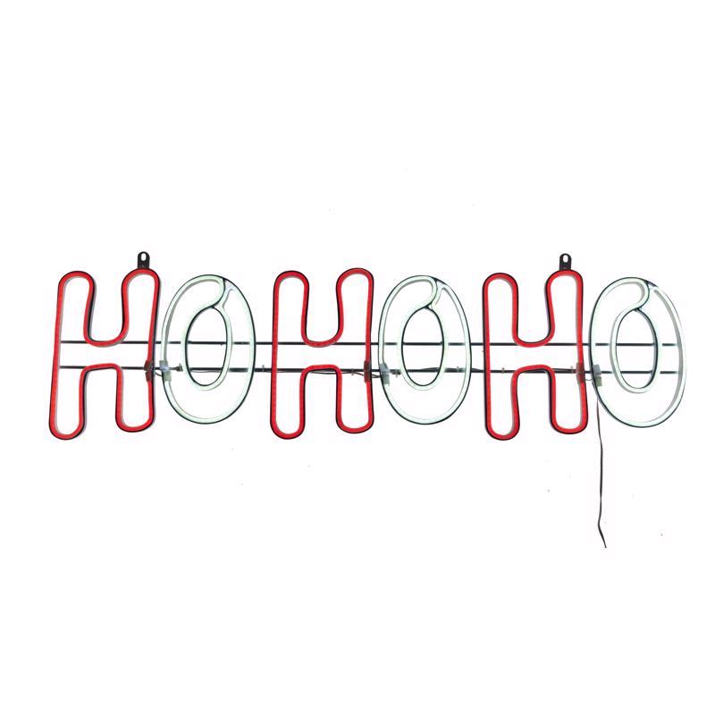 Celebrations LED Red/White Neon HOHOHO 36 in. Hanging Decor