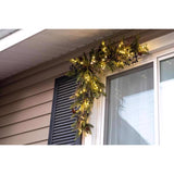 Celebrations 2 ft. L LED Warm White Rustic Norfolk With Berries and Twigs Corner Garland