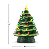 Mr. Christmas LED Green Tree Table Decor 12 in.