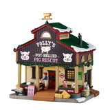 Lemax LED Polly's Pot-Bellied Pig Rescue Christmas Village