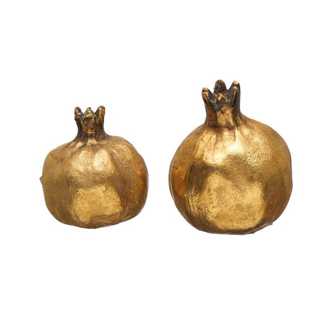 Creative Co-Op Antique Gold Pomegranate Table Decor