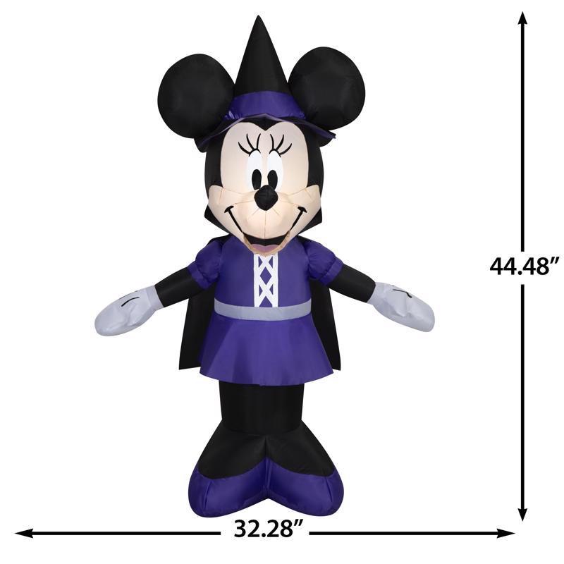 Disney 4 ft. Prelit Minnie as Witch Inflatable