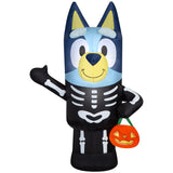 Bluey 3.5 ft. Prelit Bluey Skeleton with Pumpkin Inflatable