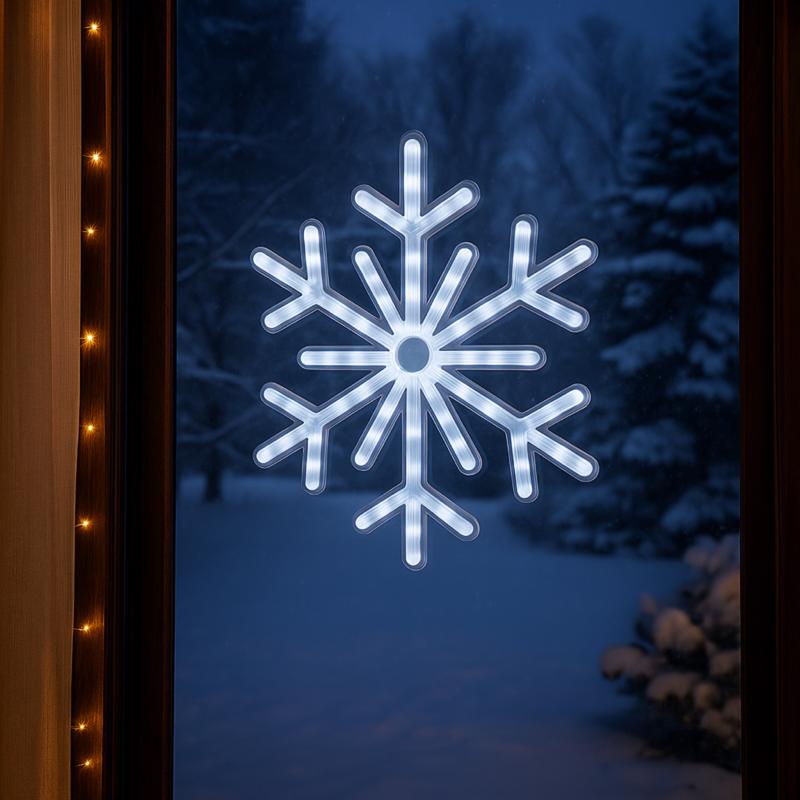 Celebrations LED Warm White Snowflake Wall Sign 14.96 in.
