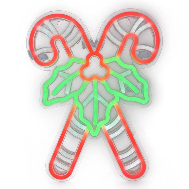 Celebrations LED Multi Candy Cane Wall Sign 15.7 in.