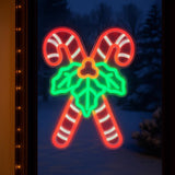 Celebrations LED Multi Candy Cane Wall Sign 15.7 in.
