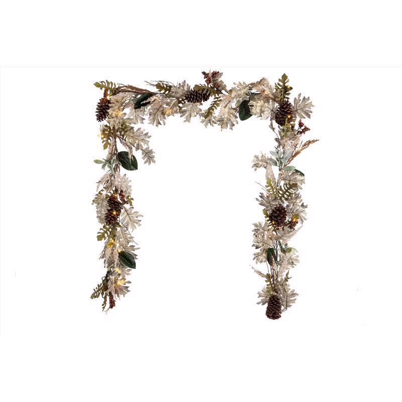 Celebrations Warm White 35 ct 9 ft. LED Neutral Fall Garland