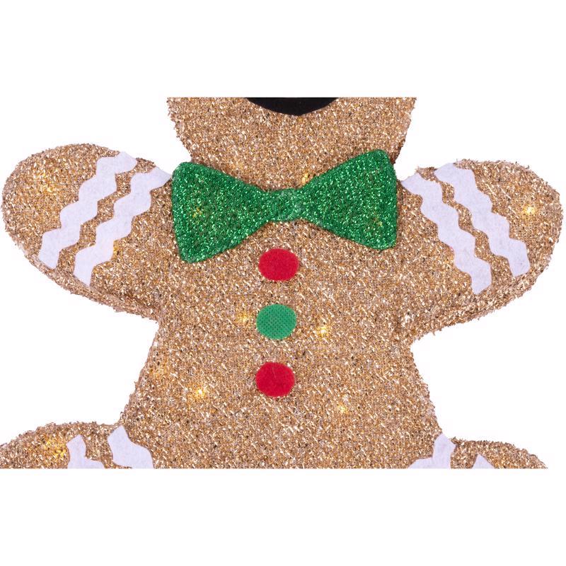 Celebrations LED Warm White Set of 2 Gingerbread People 20 in. Pathway Decor