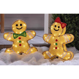 Celebrations LED Warm White Set of 2 Gingerbread People 20 in. Pathway Decor