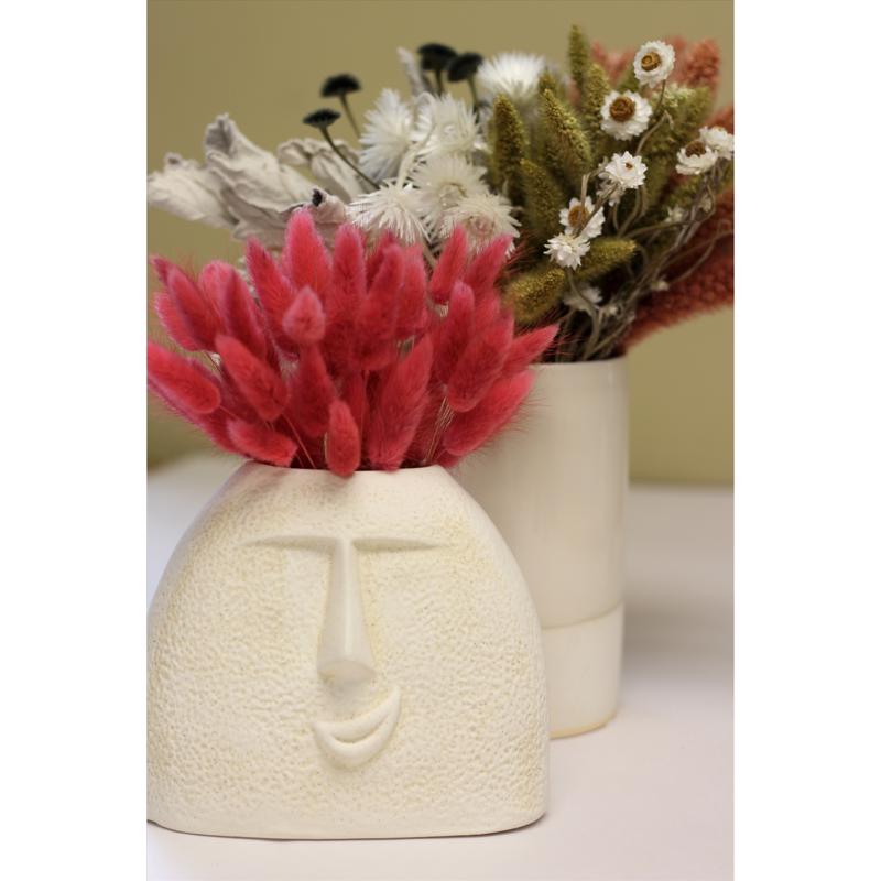 Second Nature Red Bunny Tails Table Decor