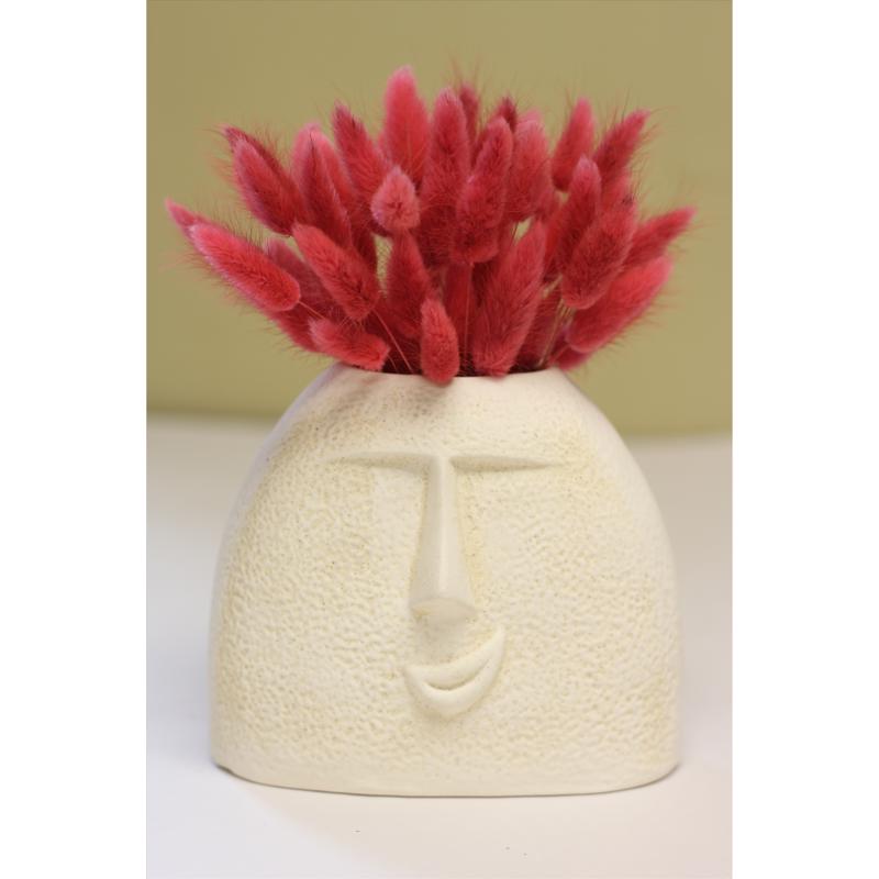 Second Nature Red Bunny Tails Table Decor