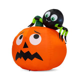 Seasonal Creations Holiday Company 4 ft. Prelit Pumpkin with Spider Inflatable