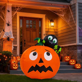 Seasonal Creations Holiday Company 4 ft. Prelit Pumpkin with Spider Inflatable