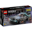 LEGO Speed Champions Time Machine from Back to the Future Building Set Multicolor 357 pc