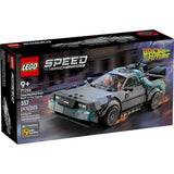 LEGO Speed Champions Time Machine from Back to the Future Building Set Multicolor 357 pc