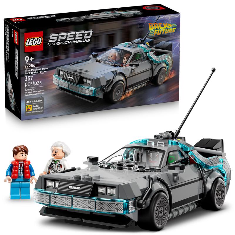 LEGO Speed Champions Time Machine from Back to the Future Building Set Multicolor 357 pc