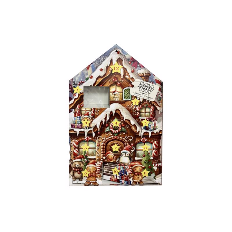 Beverly Hills Teddy Bear Gingerbread House Plush Advent Calendar 12 pc