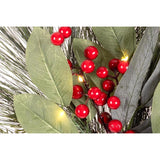 Celebrations LED Holiday Pine and Berry Spray Set of 3 Stem 24 in.