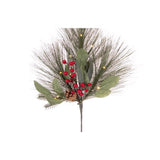 Celebrations LED Holiday Pine and Berry Spray Set of 3 Stem 24 in.